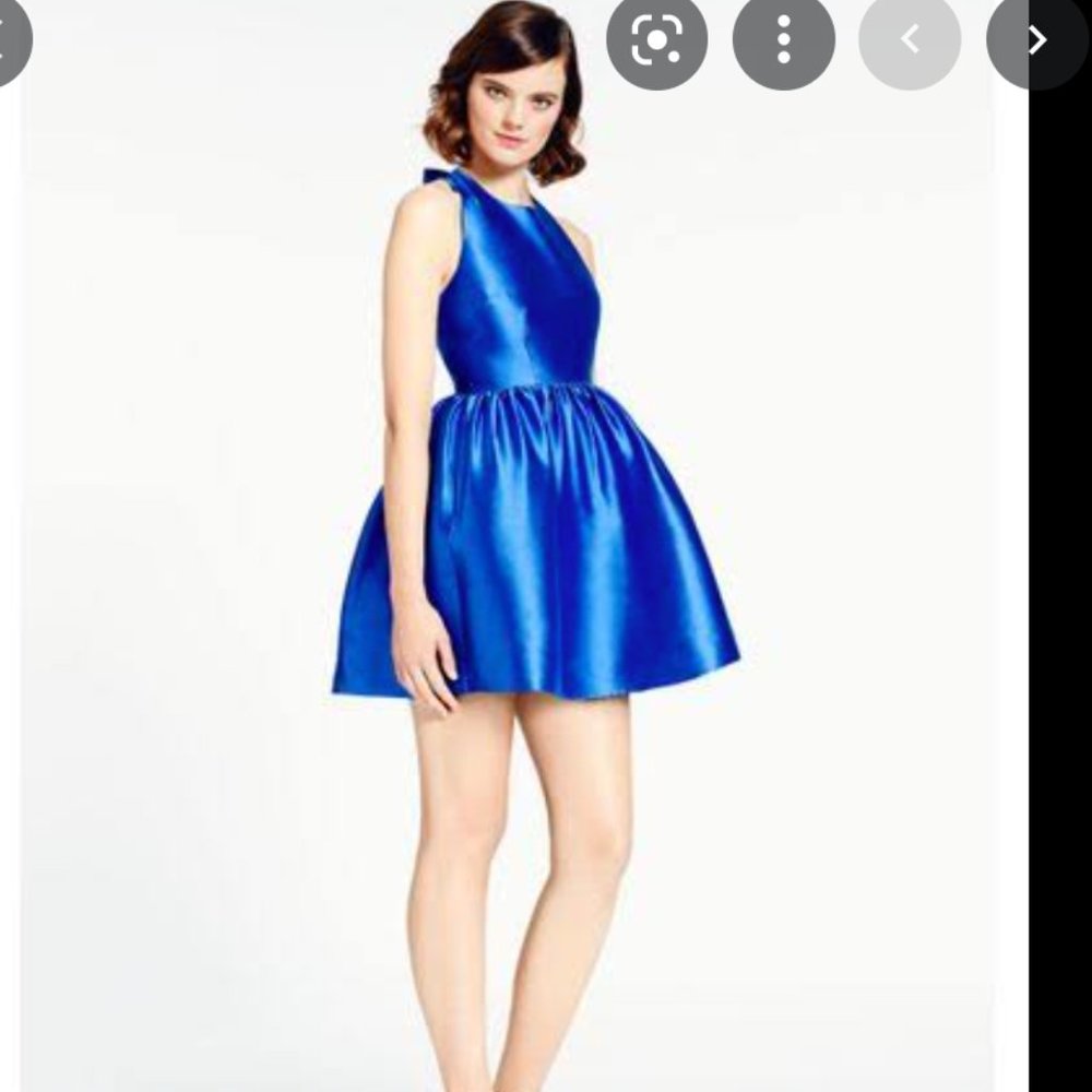 MOVING SALE Kate Spade Bow Back Fit and Flare Dress blue